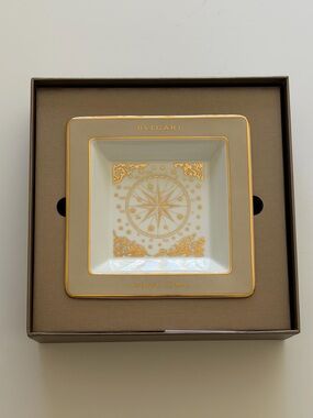 Bvlgari x Ginori  1735 White and Gold Trinket Dish / Tray